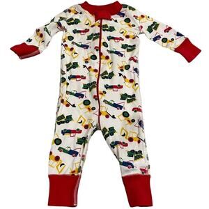Hanna Anderson Construction Vehicle Romper Size 6-9 months 60cm